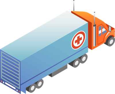 Semi truck illustration