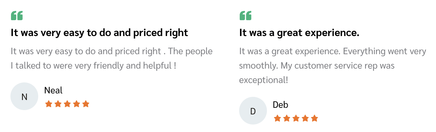 Customer Reviews Freight Quote