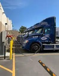 NFI truck fueling up at a terminal