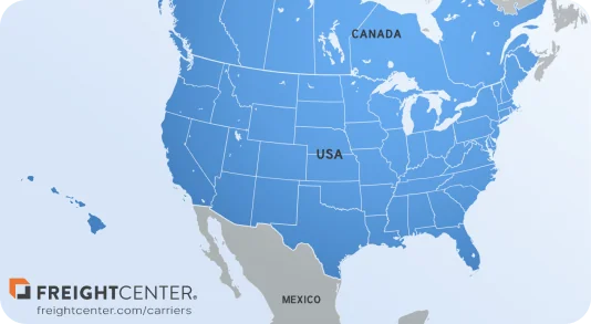 evans delivery terminals north america map