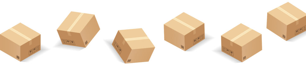 boxes lined up in a row