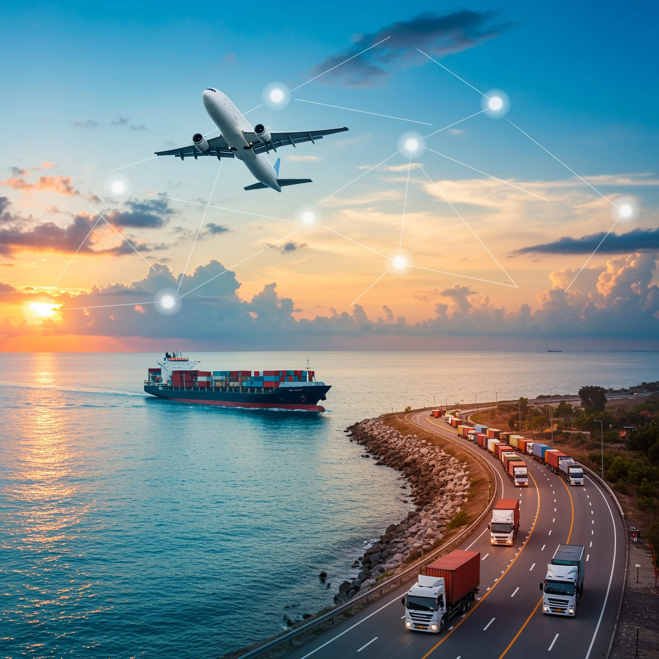 air, ocean, and ground transportation