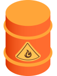 illustration of a freight shipping barrel