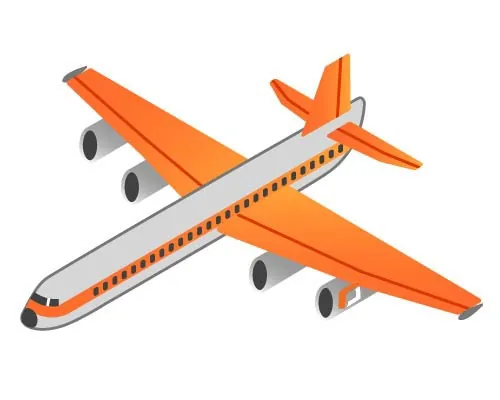 Illustration showing air freight shipping