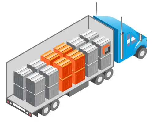 Illustration of a partial truckload shipment