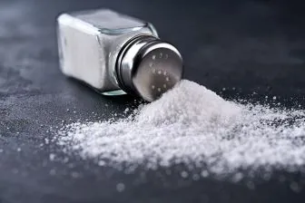 pile of salt from salt shaker