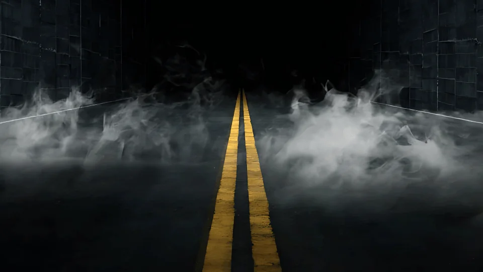 America's Haunted Highways a dark road leading into a brick tunnel with fog rising from the concrete BLOG VERSION