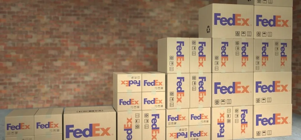 fedex boxes stacked