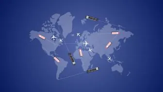 global transport 3d illustration