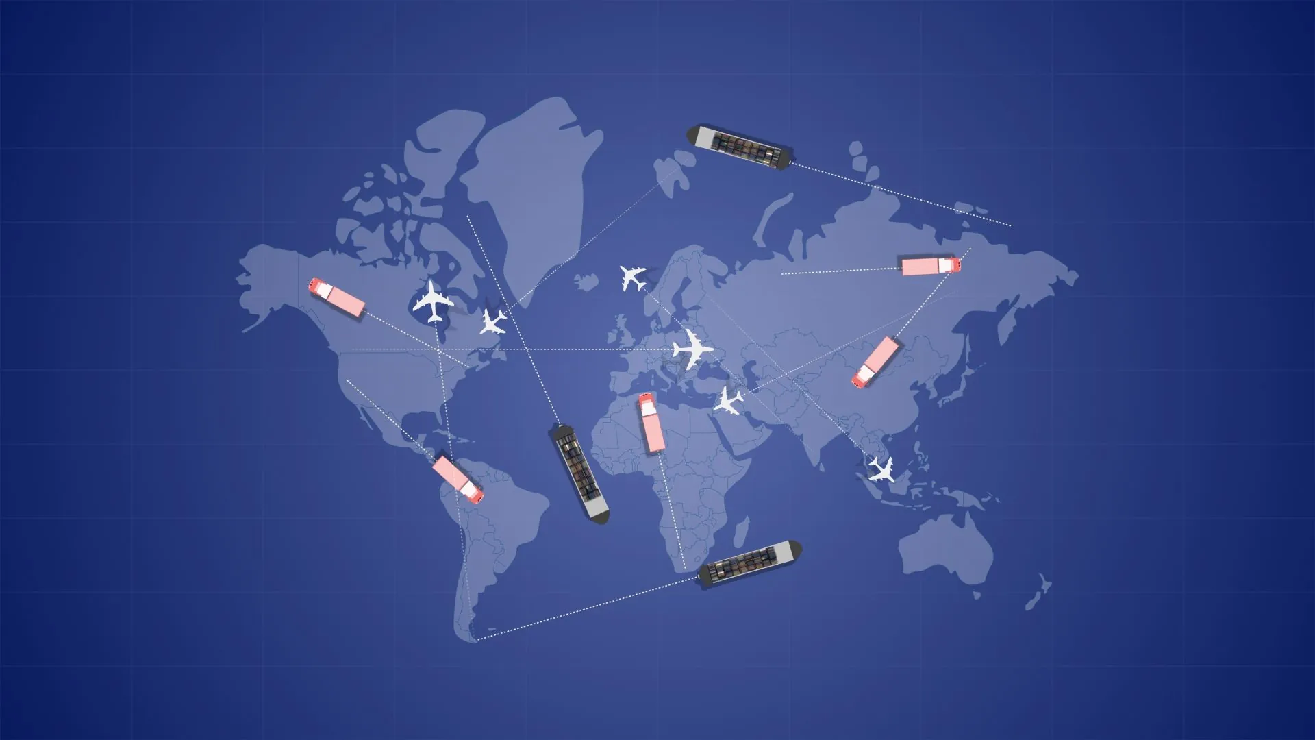 global transport 3d illustration