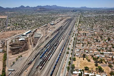 Arizona freight shipping companies & services include rail yards