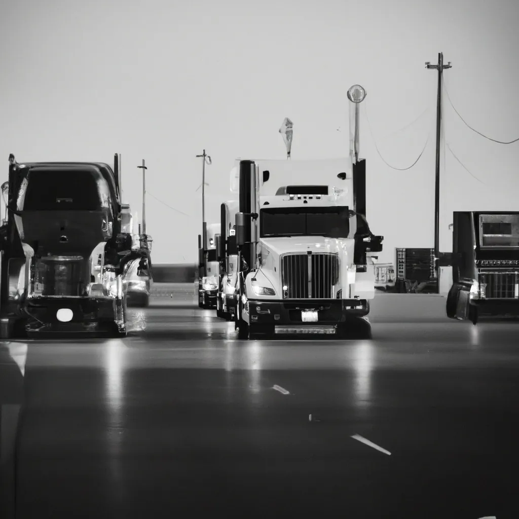 trucks on highway carrying automotive components and accessories