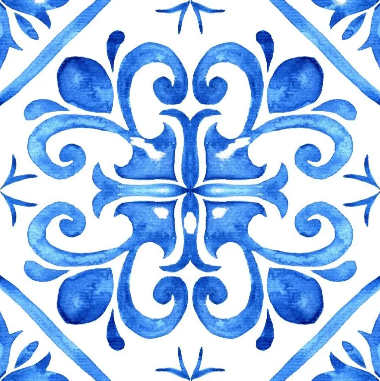 blue tile design