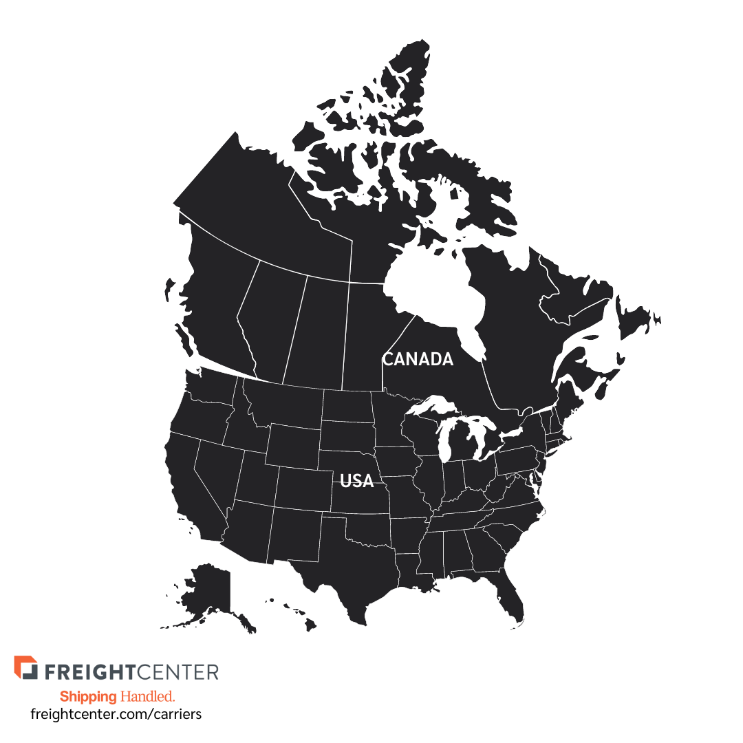 10 Roads Express Transport Services Group Carrier Page North America Map