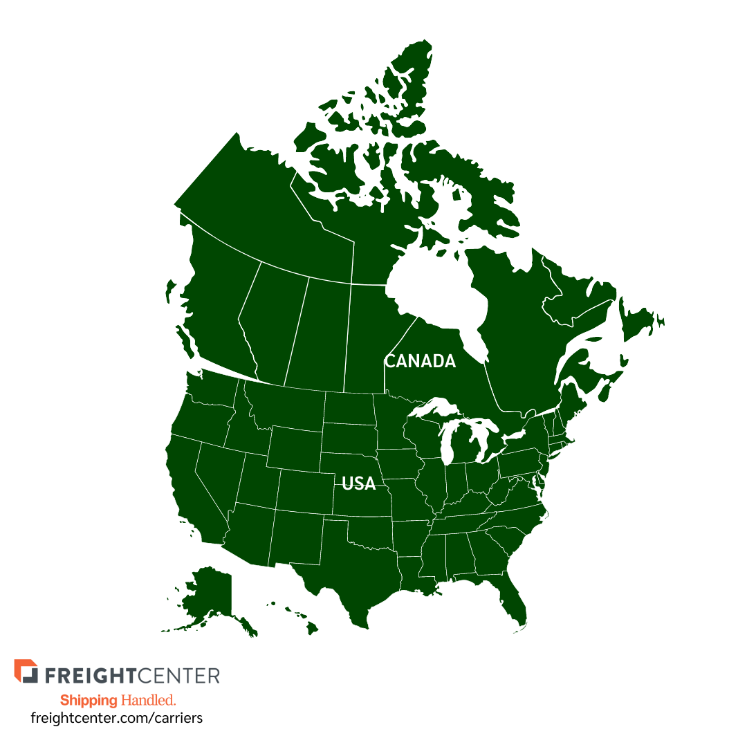 Cowan Systems Carrier Page North America Map