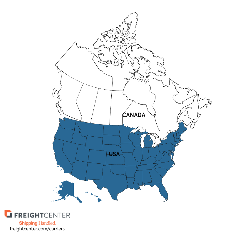Dupre Logistics Freight Carrier Page North America Map