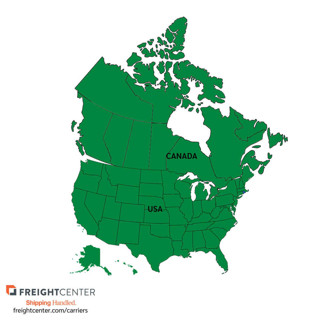 IMC Companies Freight Carrier Page North America Map