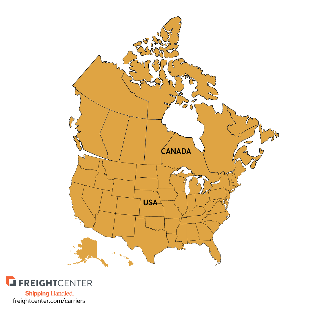 KLLM Transport Services Group Carrier Page North America Map