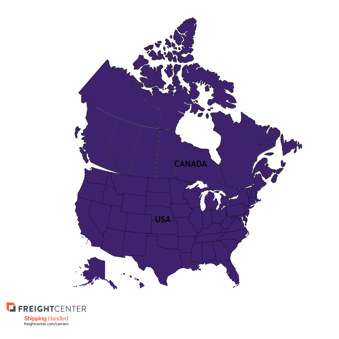 Prime Inc Carrier Page North America Map