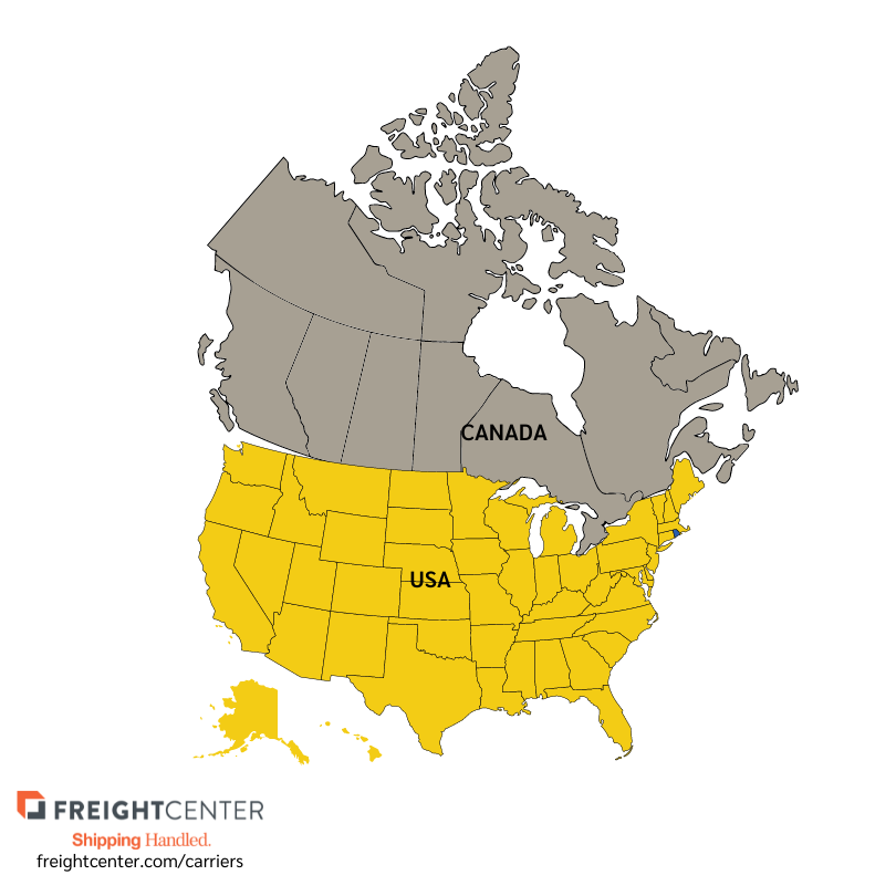 Transervice Freight Carrier Page North America Map