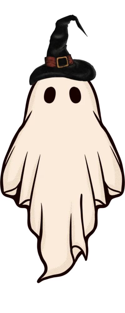 ghost with a hat