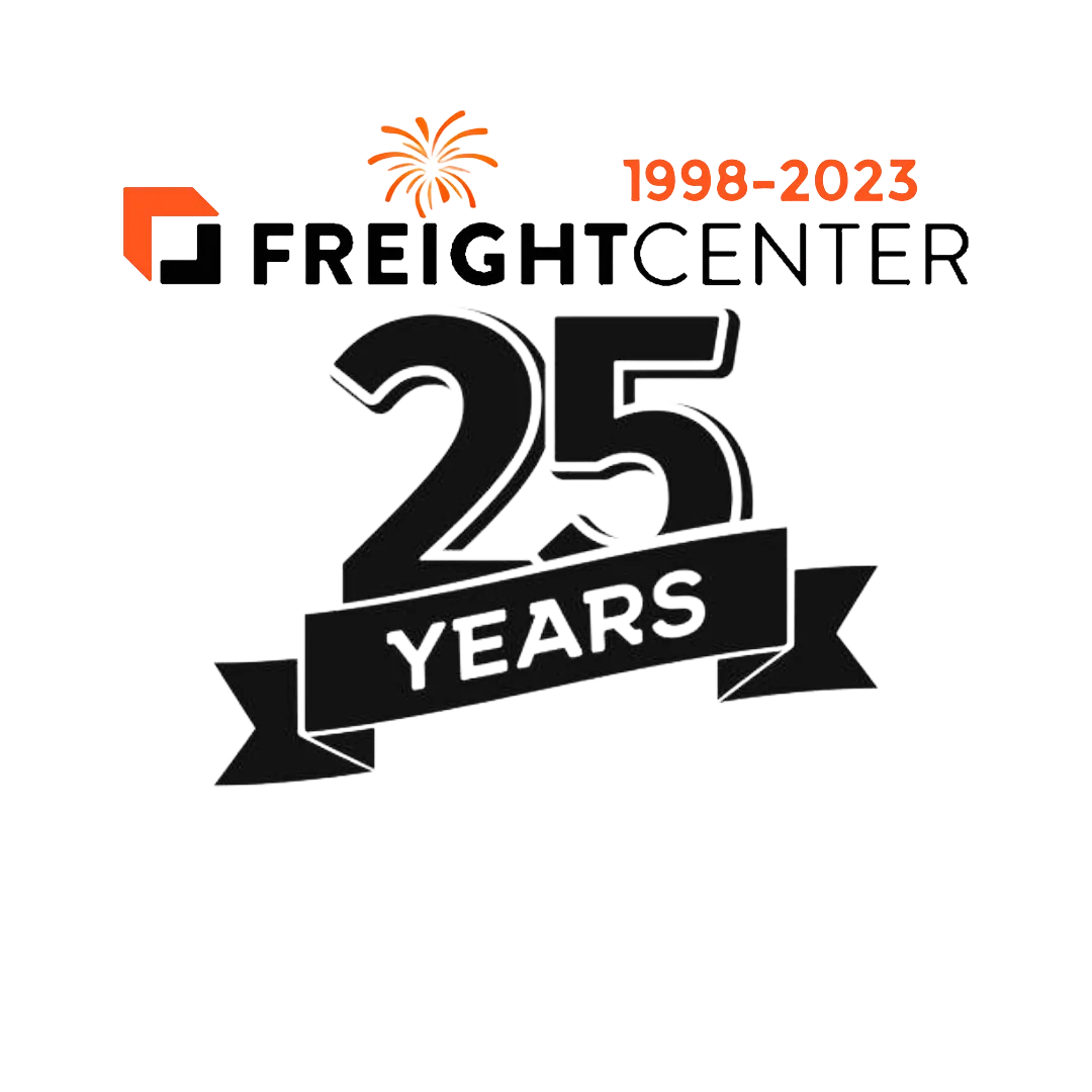 Freightcenter 25 year anniversary logo