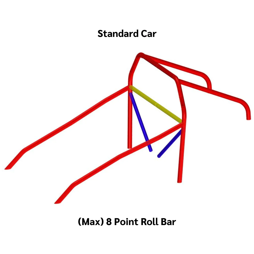 8 point standard car roll bar