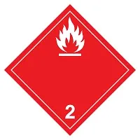 class 2 flammable gas symbol sign