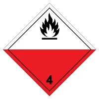 flammable solids class 4 placards
