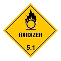 hazardous hazmat material label oxidizing substances