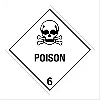 hazardous materials hazmat warning label poison