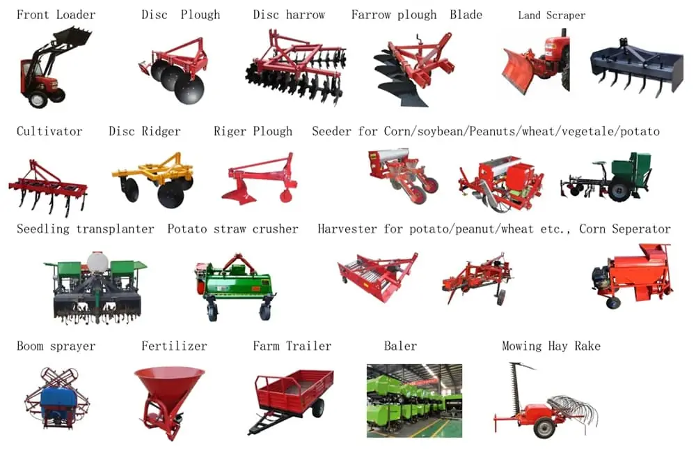 various agricultural tractors implements