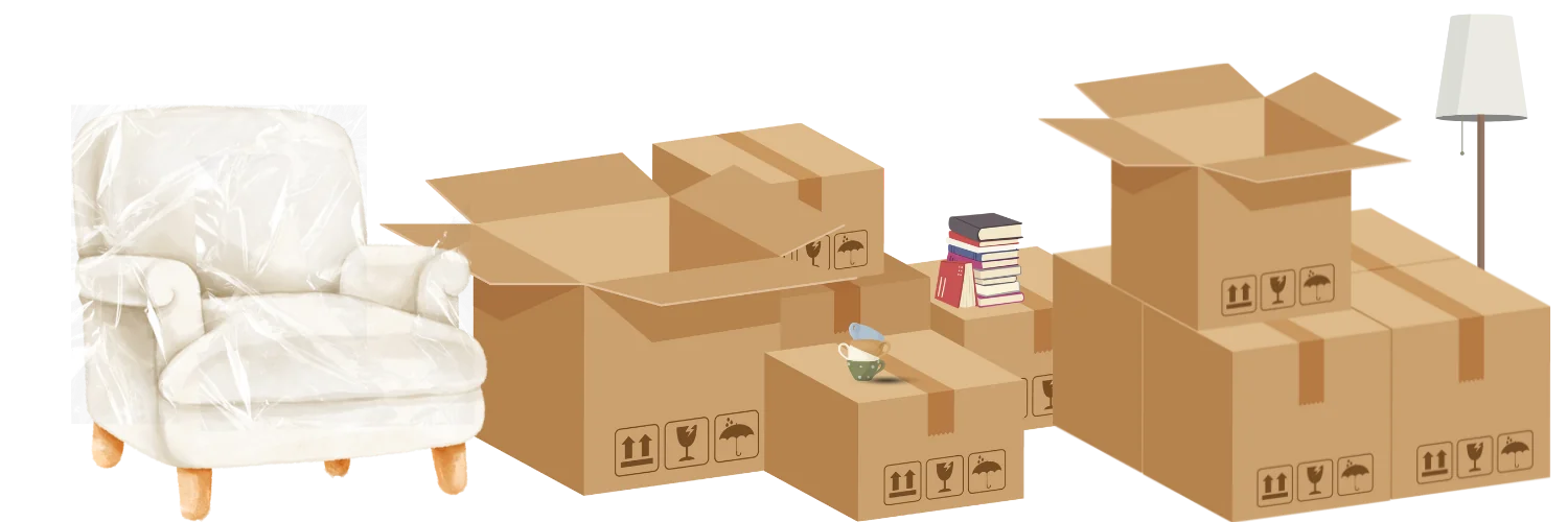 household goods including furniture and boxes