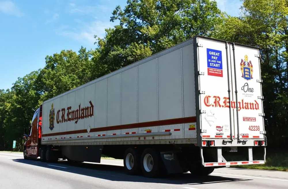C.R. England Truck, Interstate 95, Virginia, USA,