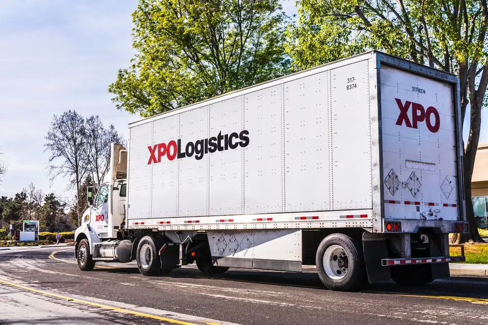 XPO Logistics truck making deliveries