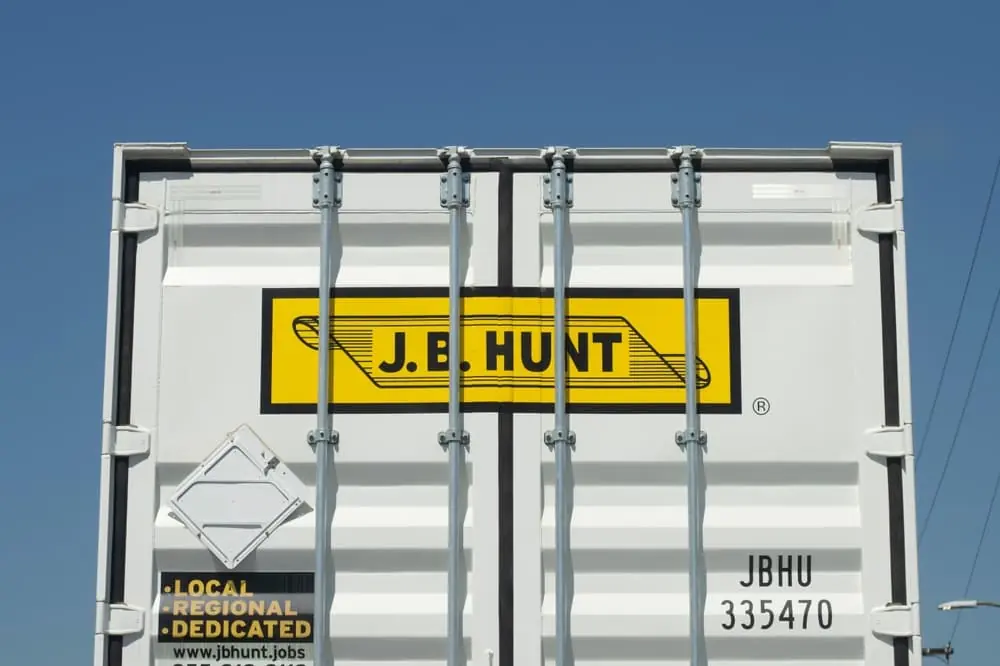 back of JB Hunt Trailer