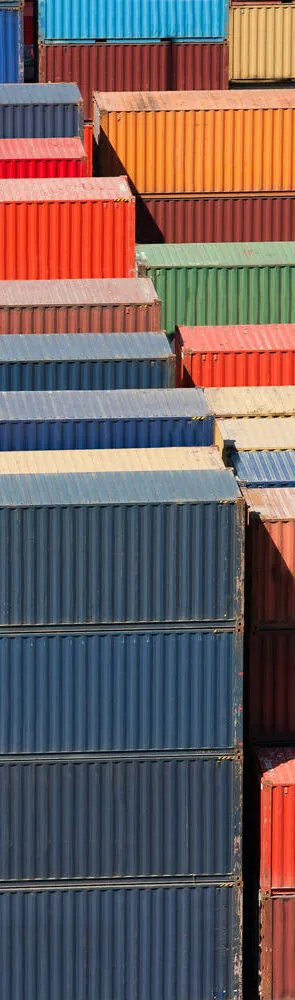 containers sitting in a drayage yard
