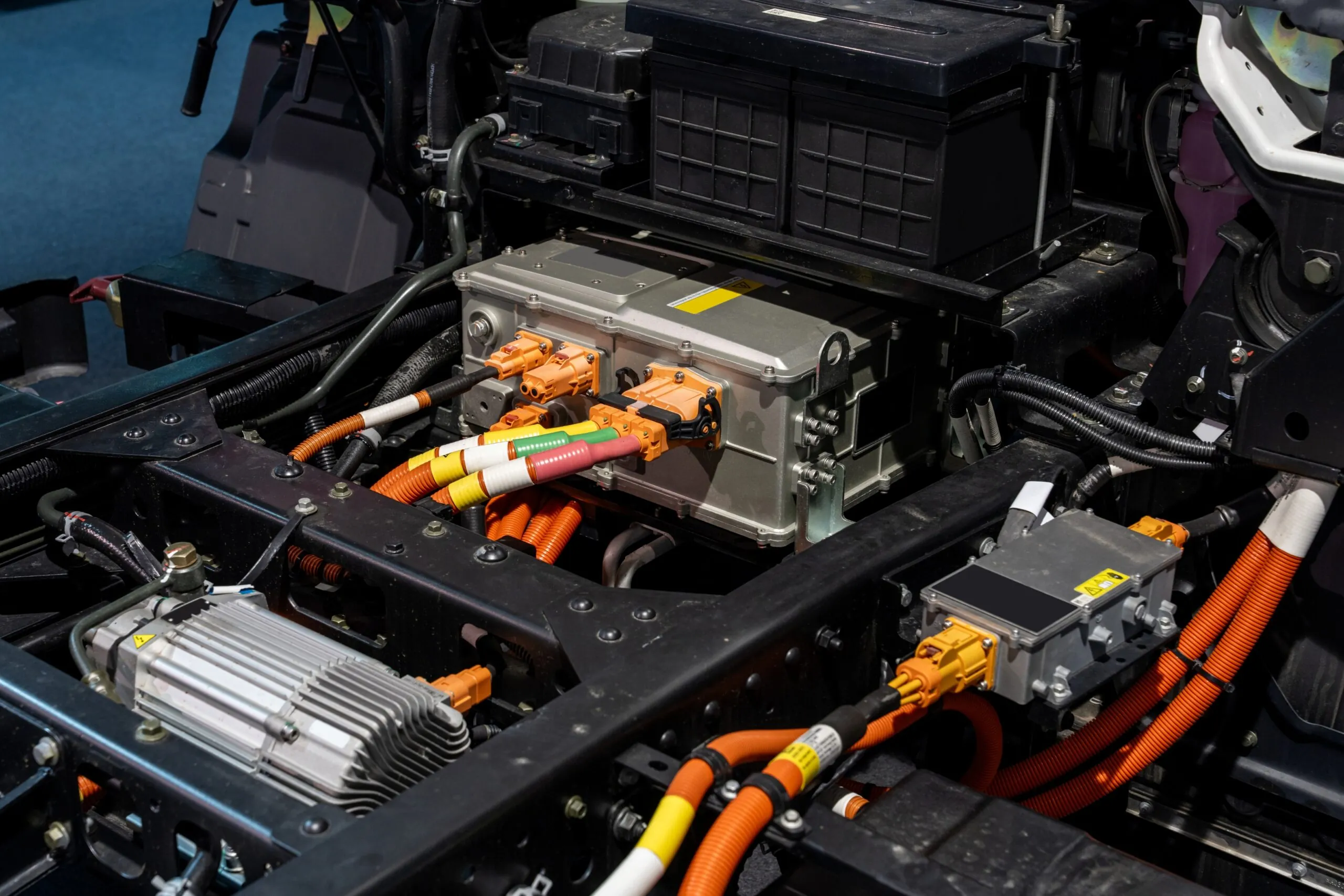 electric truck close up of power inverter, 7 signs electric is on the rise