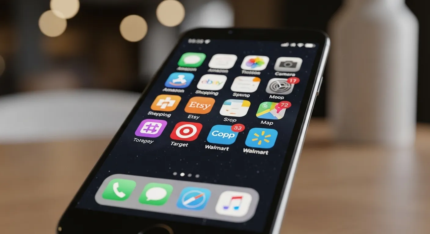 AI image of an iphone home screen