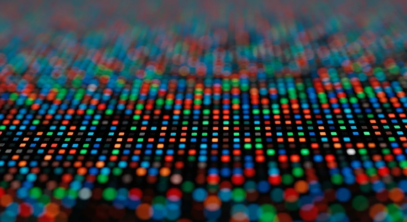 multicolored game pixels