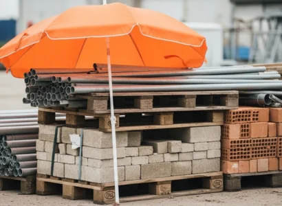 Building Materials under umbrella