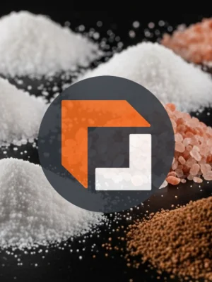 piles of salt with freightcenter logo in the center