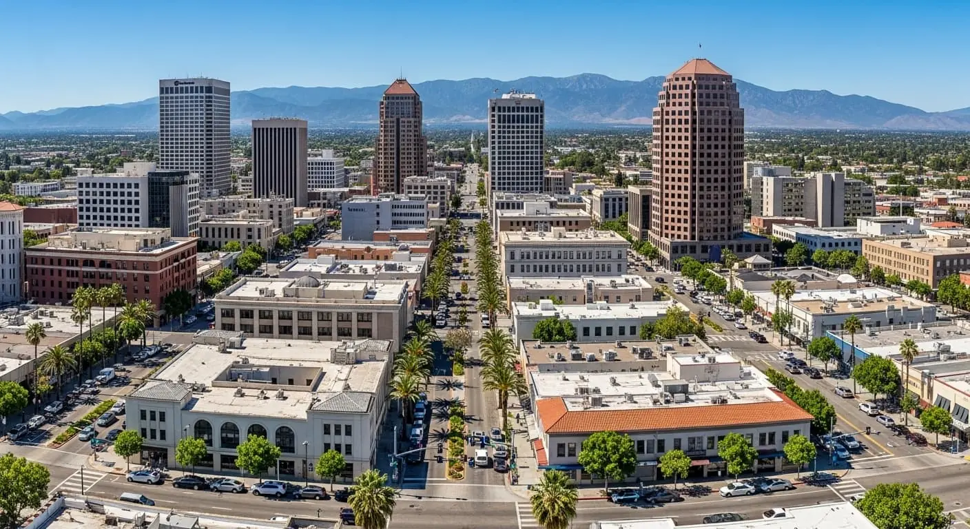 aerial view of Fresno