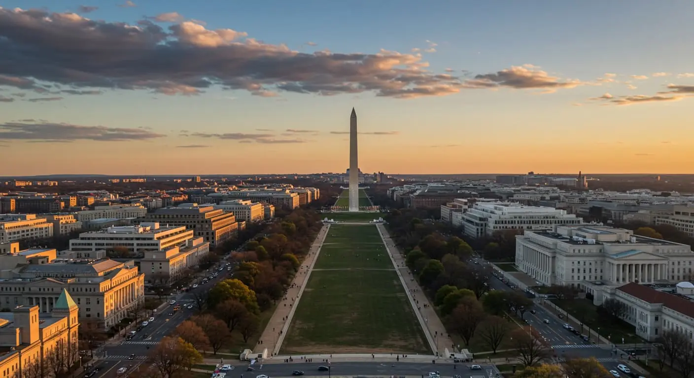 washington d.c. at dusk