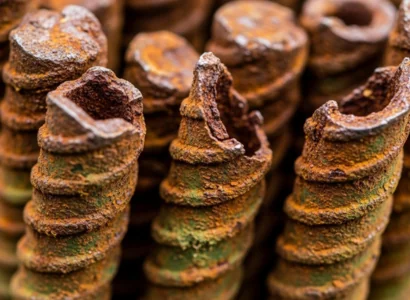 AI image of eroded metal rods