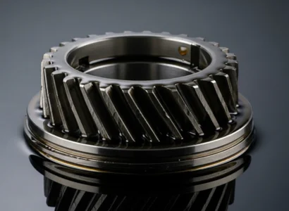 A machine part covered in oil