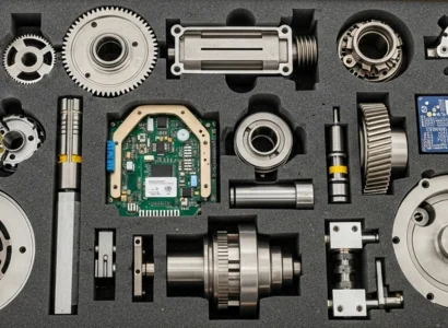 Machine parts in vibration-proof packaging