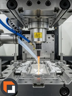 Injection Molding Machine with FreightCenter logo in lower left corner