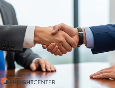 Two businessmen shaking hands