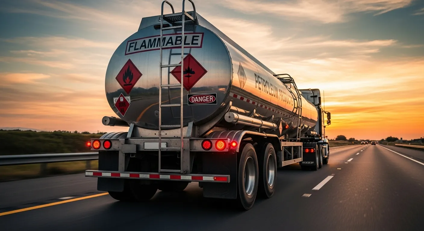 AI image of a truck carry petroleum products